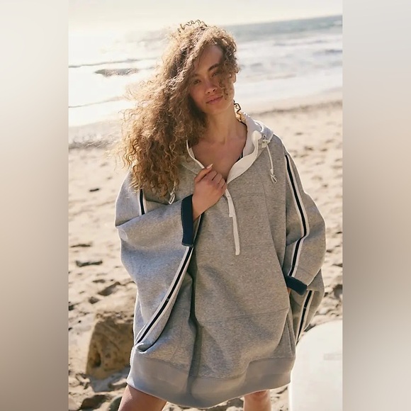 NWT FP Movement Salt Air Cocoon Hoodie ~Heather Grey Combo~ - Picture 4 of 4